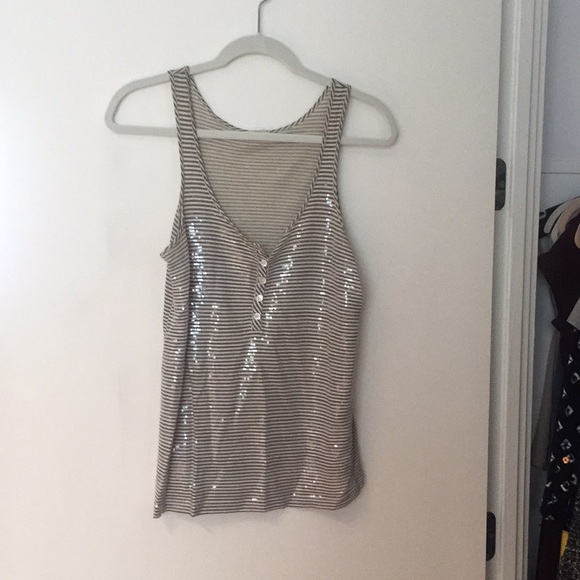 J.Crew Striped Sequin Tank, size XS - Picture 1 of 4